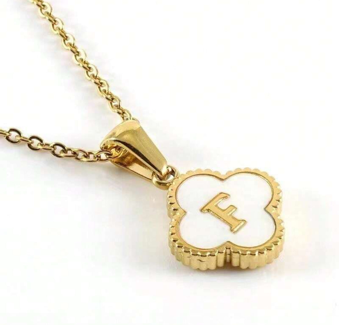 Clover Initial Necklace