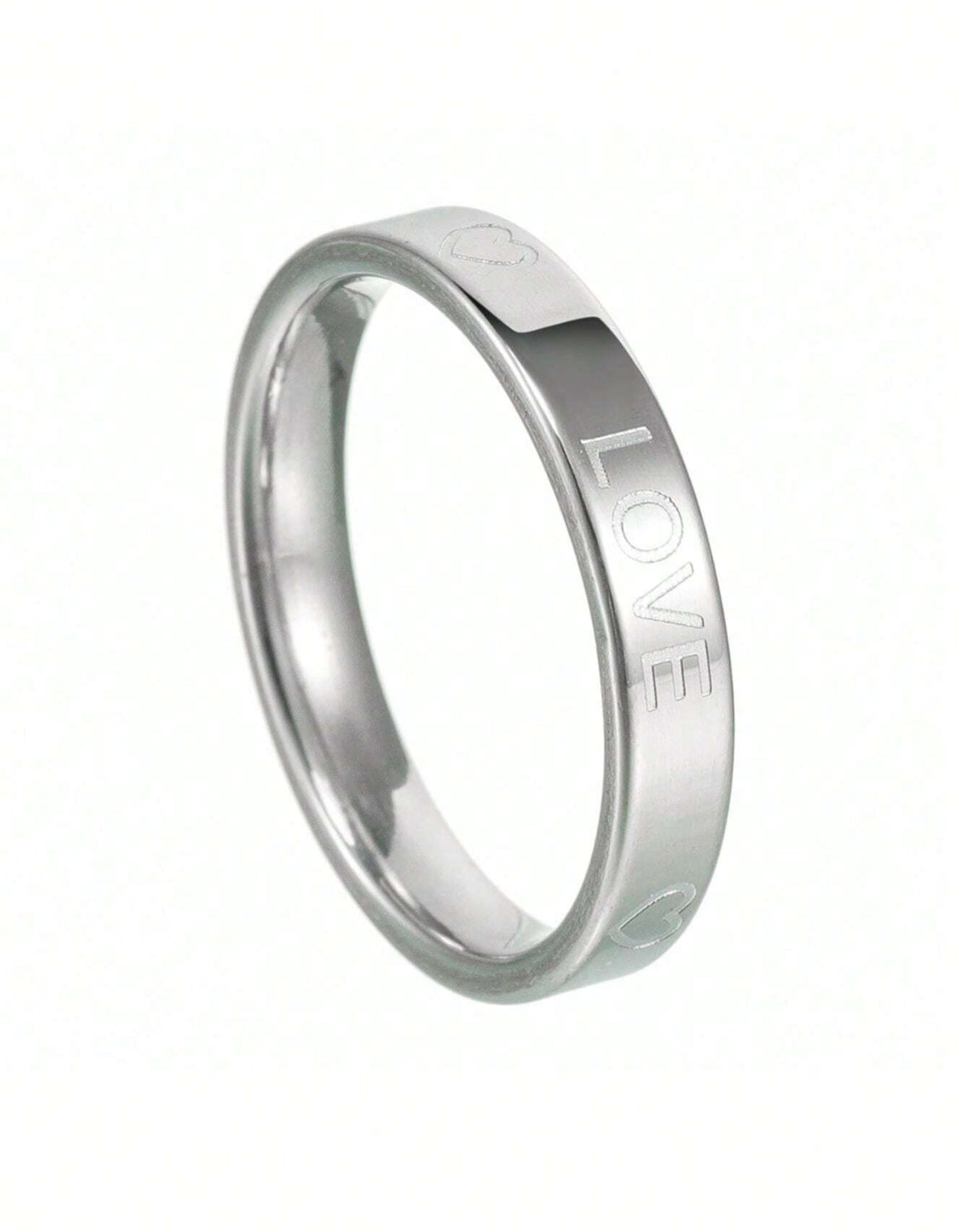Mona Love Engraved Stainless Steel Ring