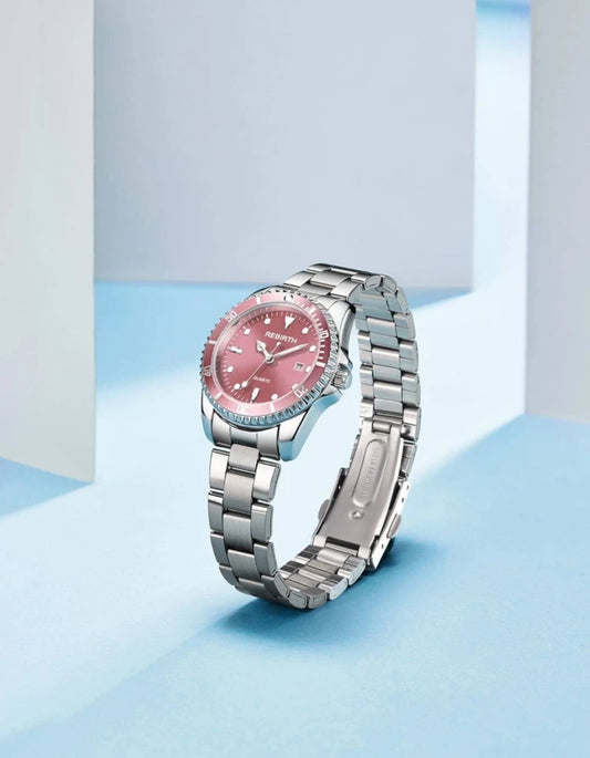Rebirth woman’s elegant stainless steel watch