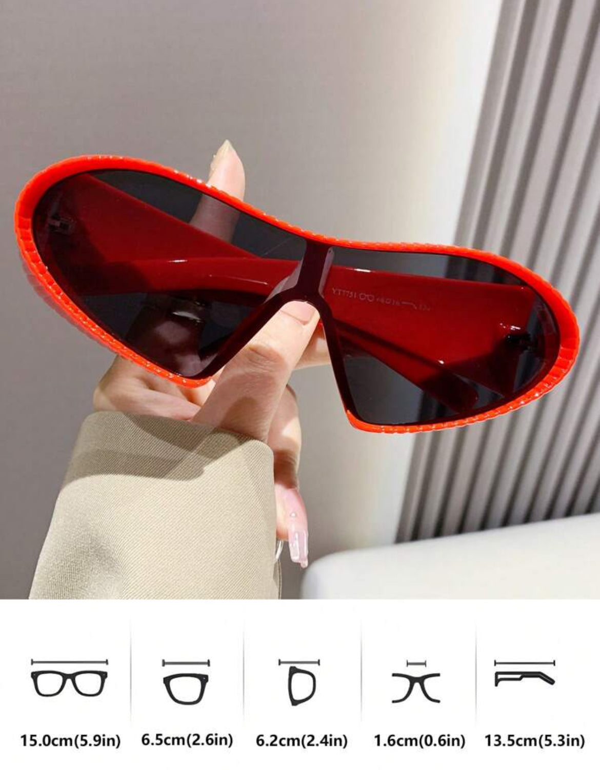 Yanky unisex oversized fashion glasses