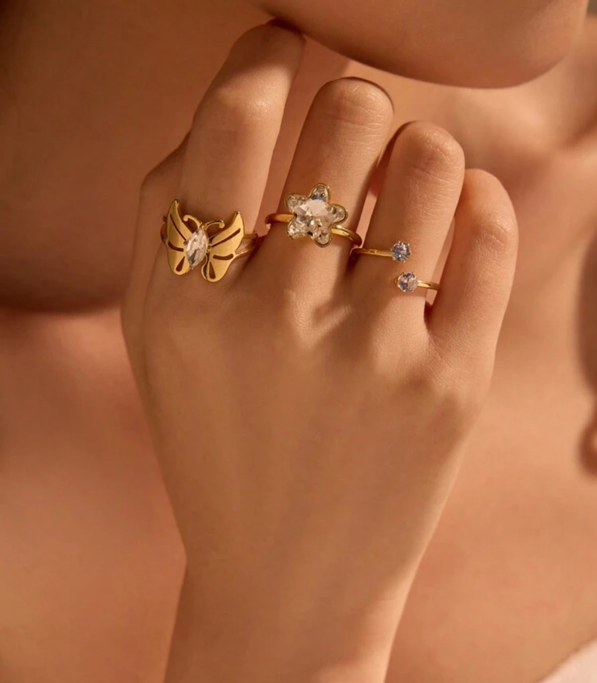 3pc Stainless Steel Ring Set