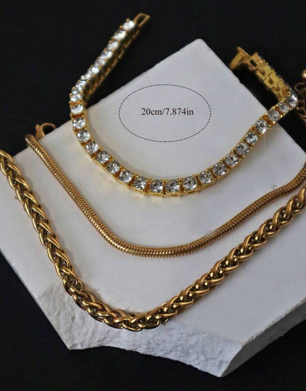 3pc Koli Elegant Stainless Steel Bracelets