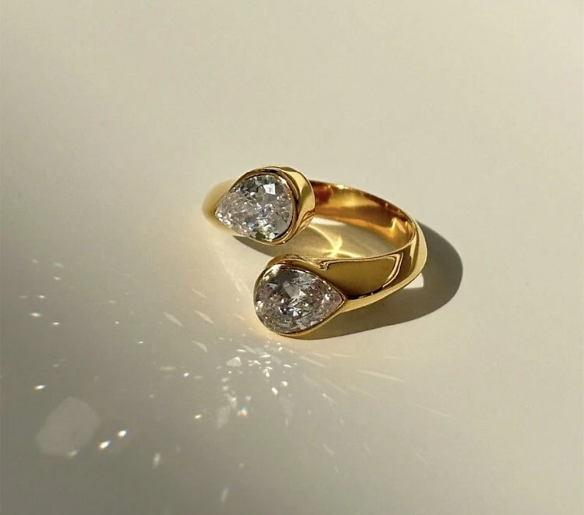 18K Gold Plated Statement  Ring