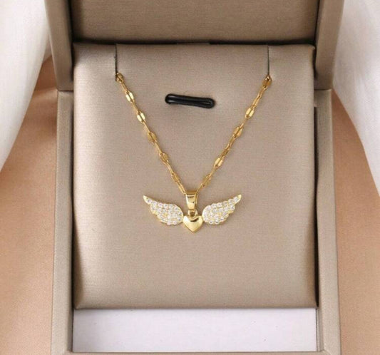 Angel heart necklace