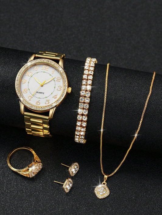 6pc Sadie Gold Watch Set