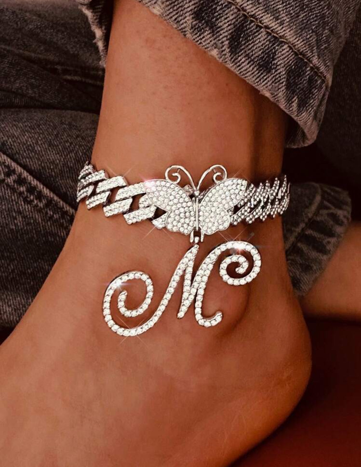 Icy Initial Anklet