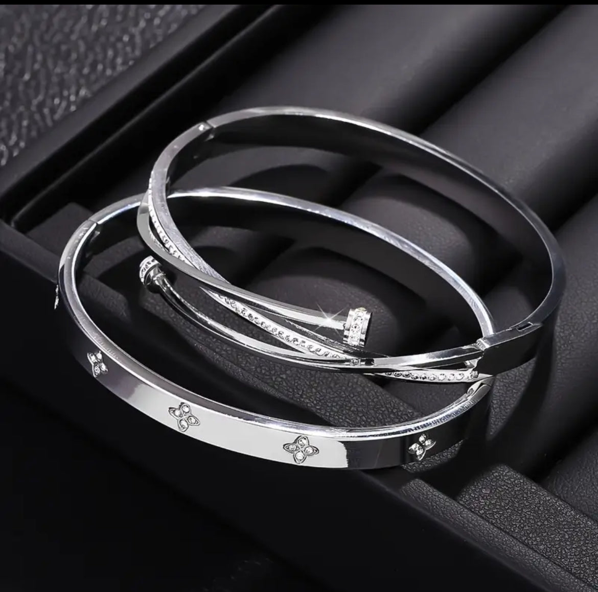 Noir Knot 2pc bracelet set