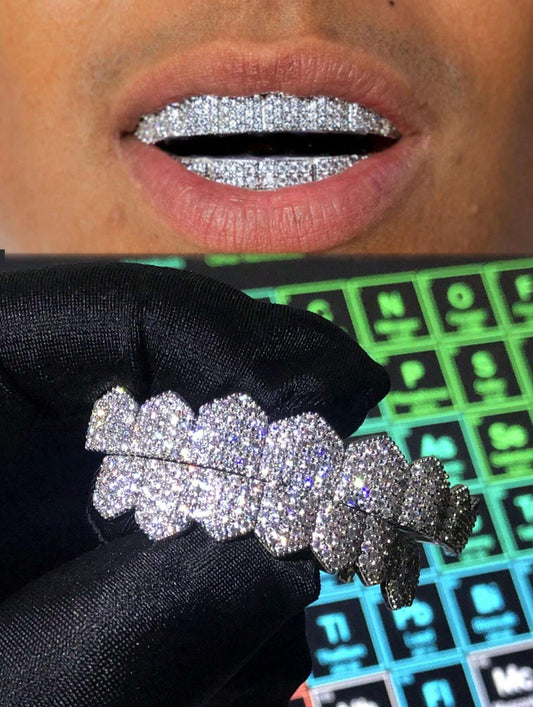 18k Gold plated icy grillz