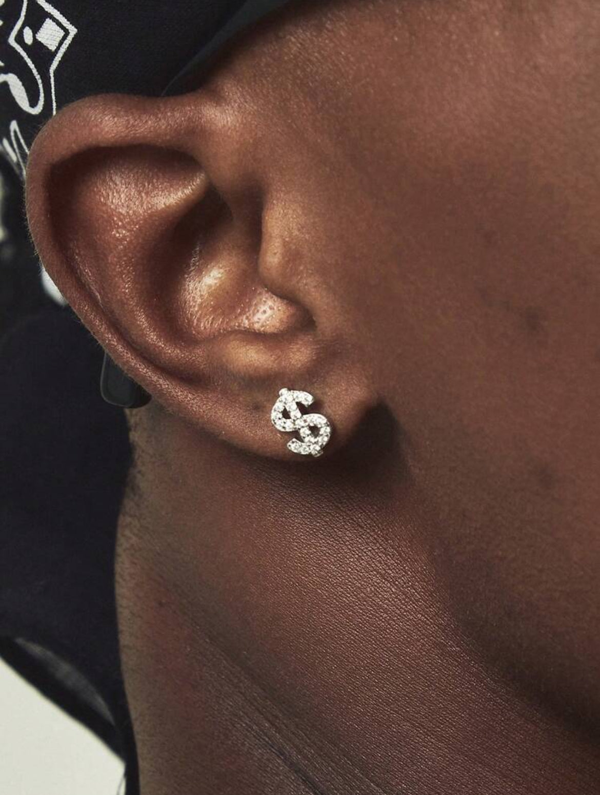 Dollar Sign Stainless Steel men’s earrings