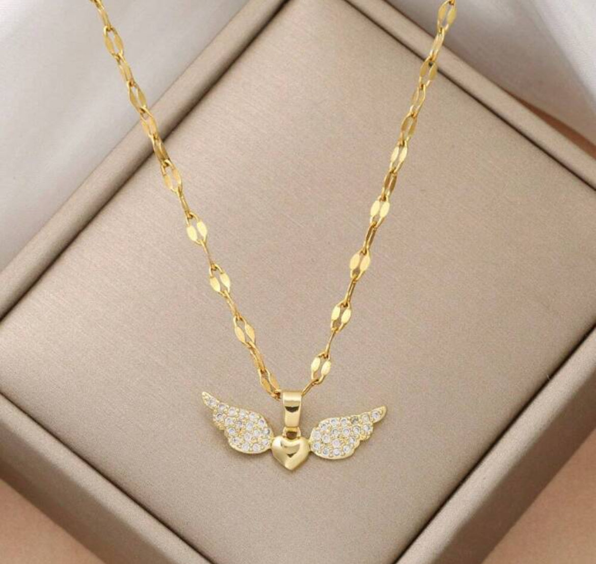 Angel heart necklace