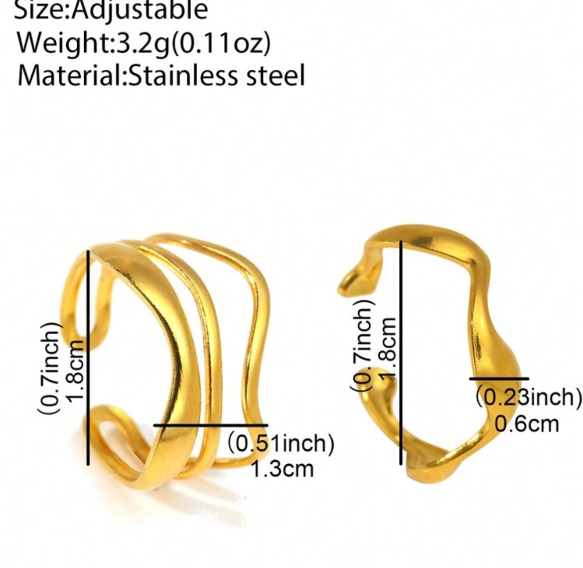 2pc Tinka Ring set