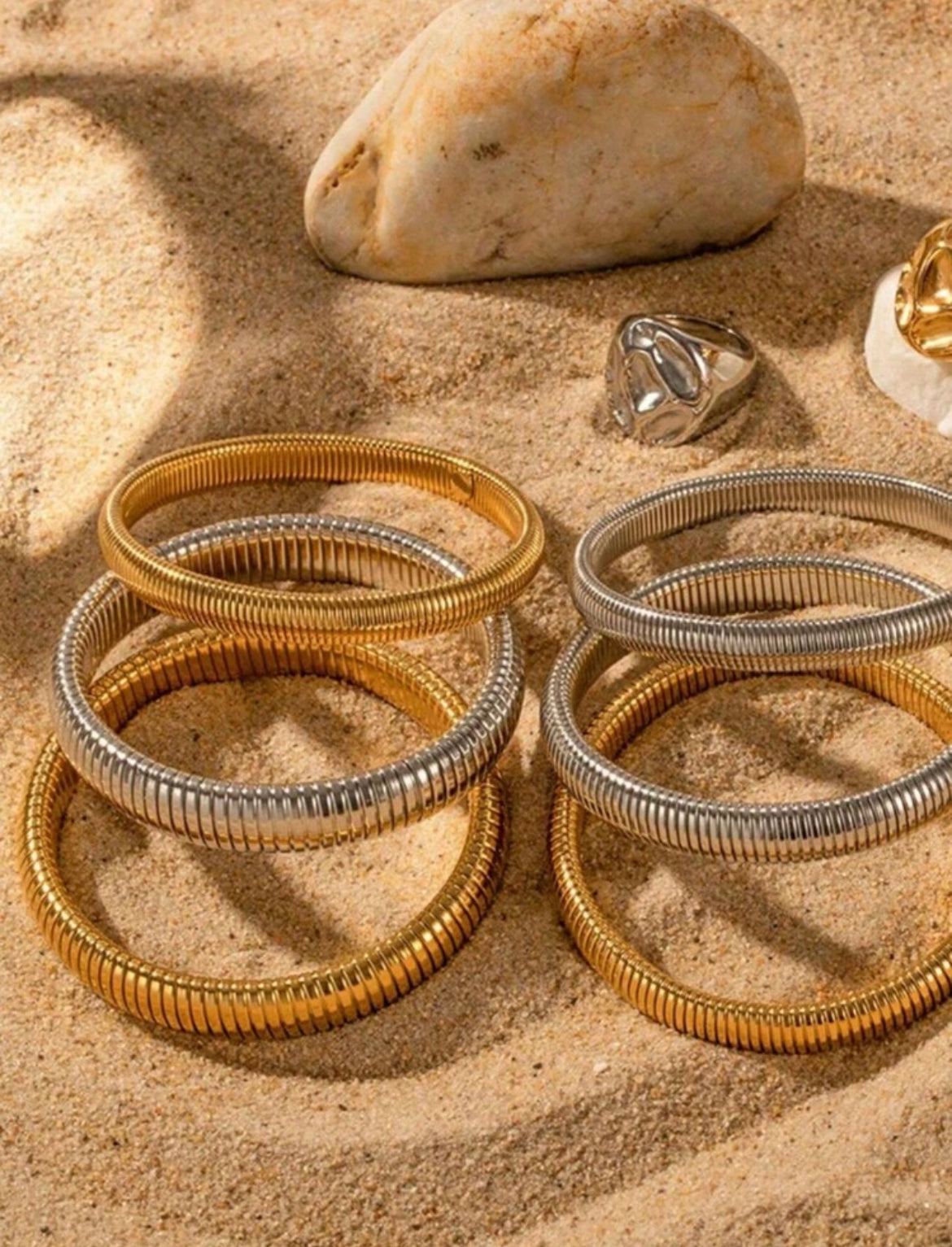 Mercury 18K gold plated bracelets