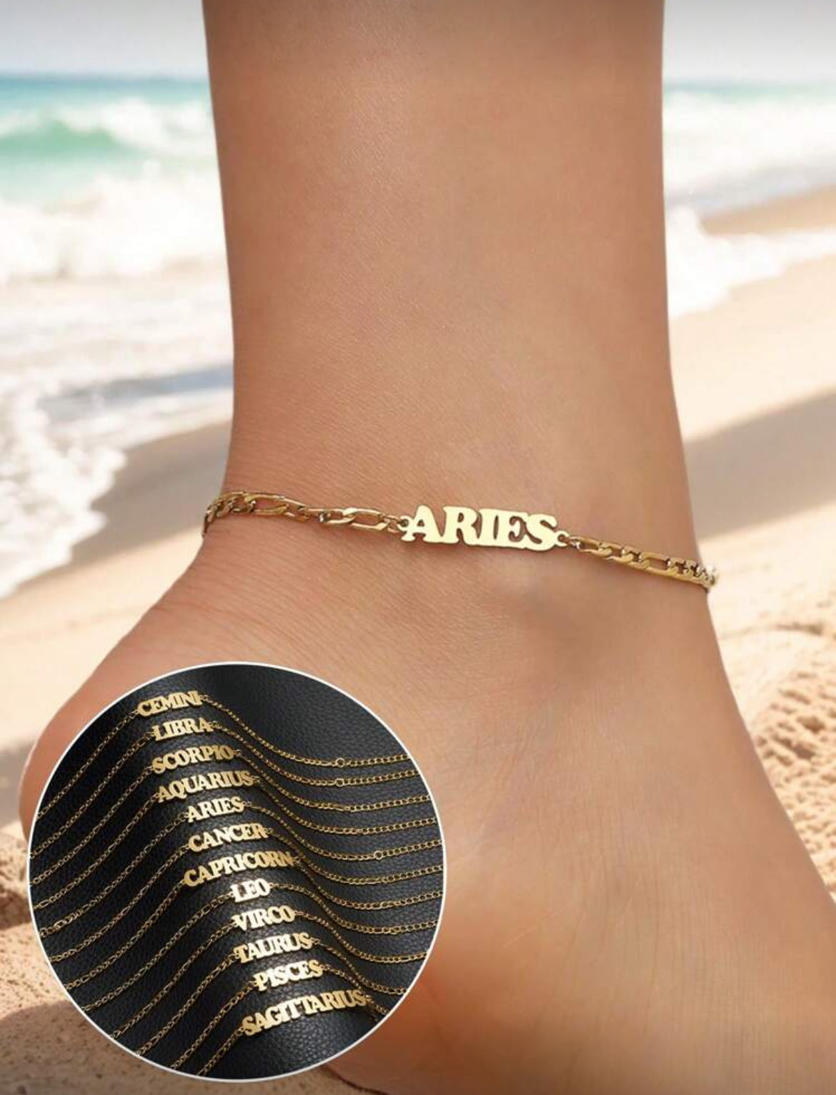 Zaga Zodiac sign anklet