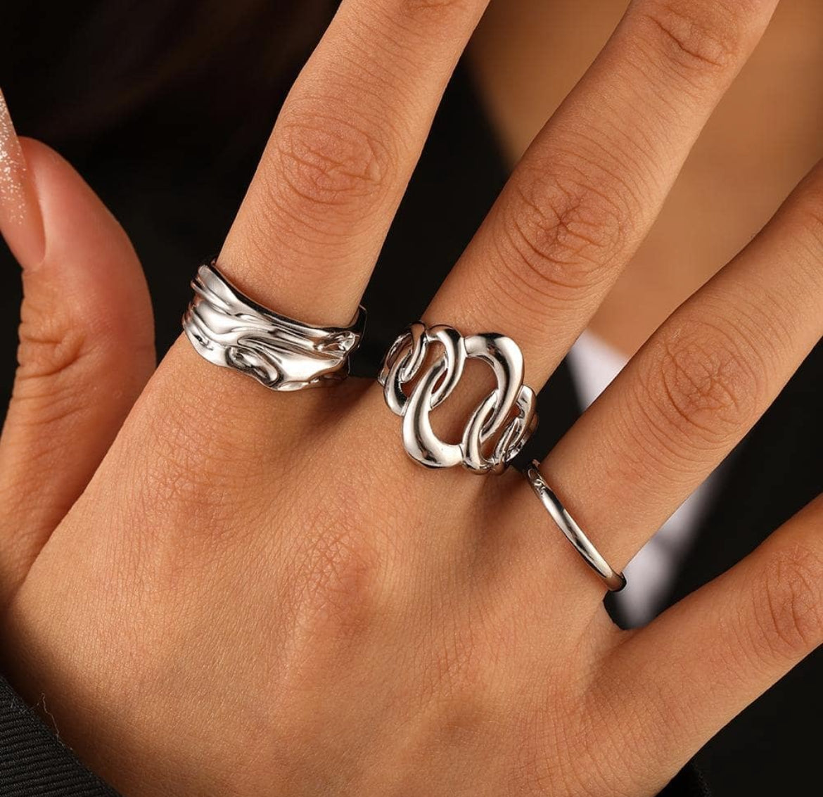 3pc Helena Ring set