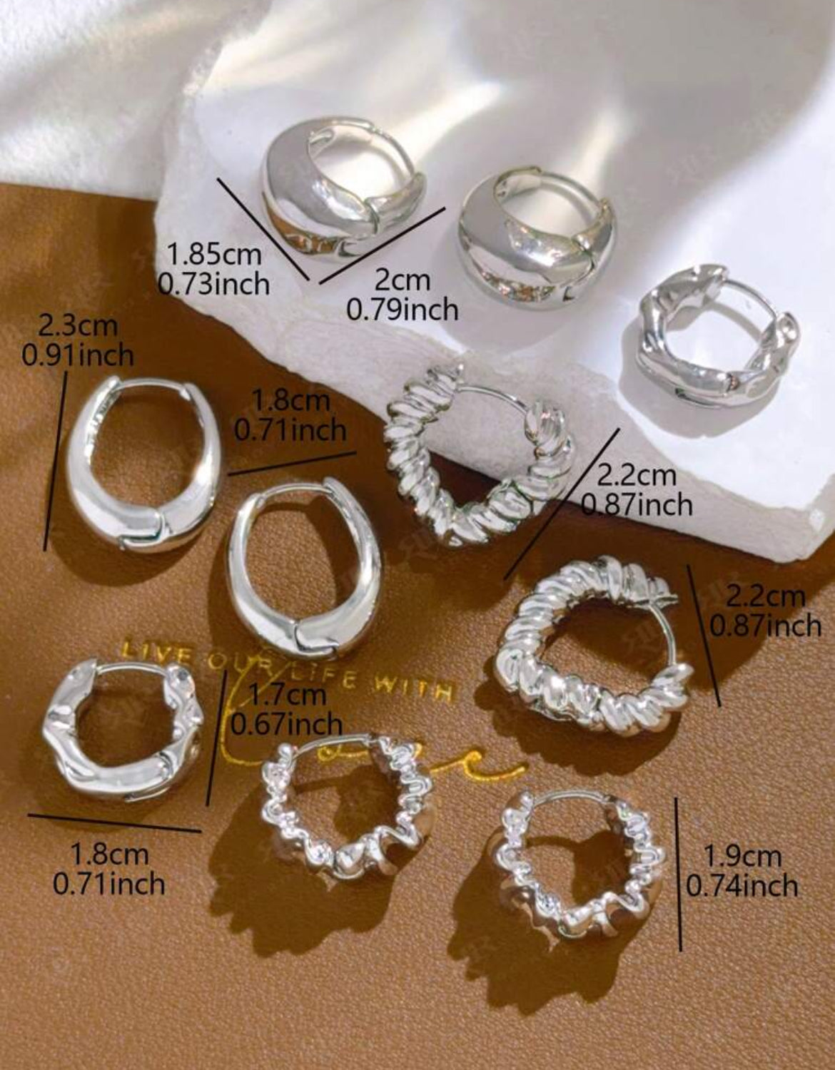 5pairs Chunky Earring Set