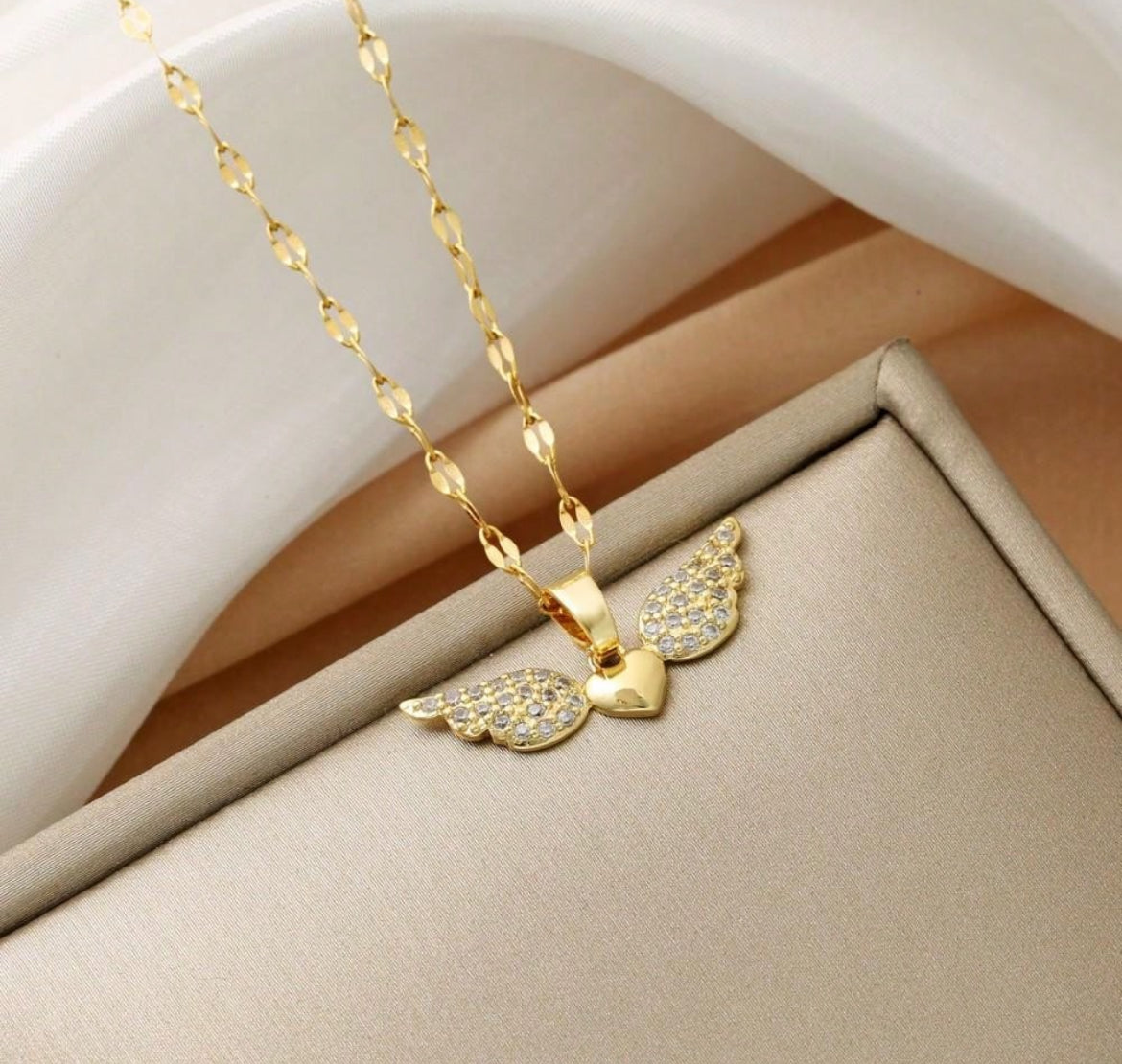 Angel heart necklace