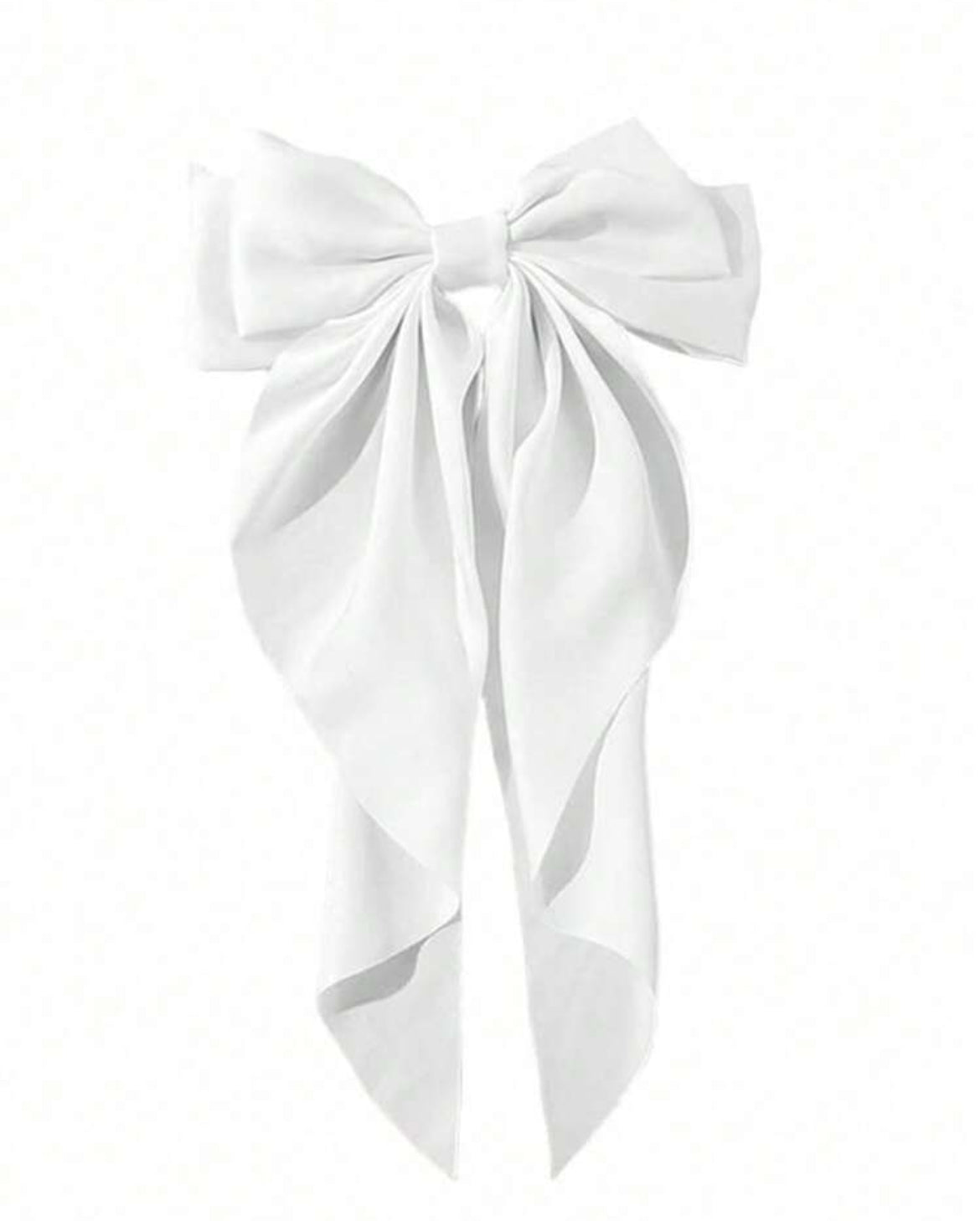 4pc large silky bow hair clips