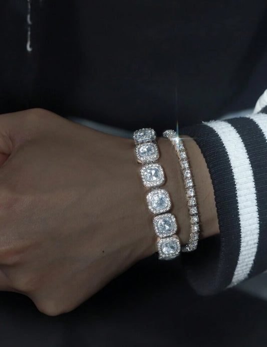 2Pcs Ice Cube bracelet set