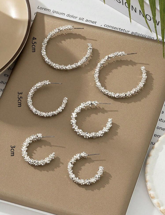 3pairs Rhea Hoop earring set