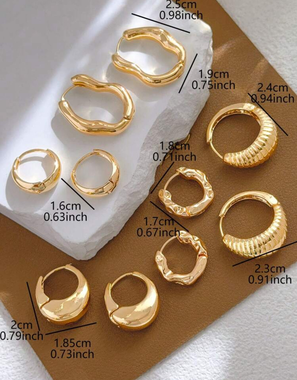 5pairs Chunky Earring Set