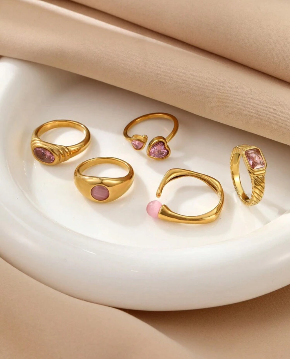 5pc Fairy Dust Ring Set