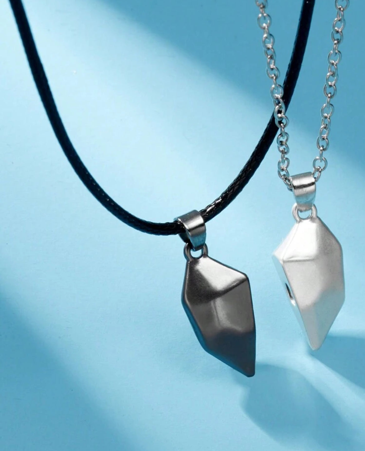 2pc Heart Couple Necklace set