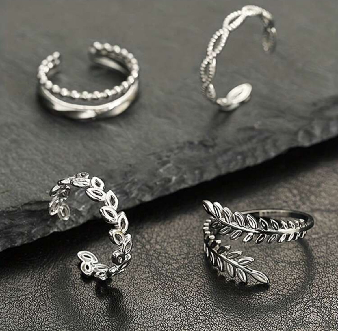 4pc Emi ring set