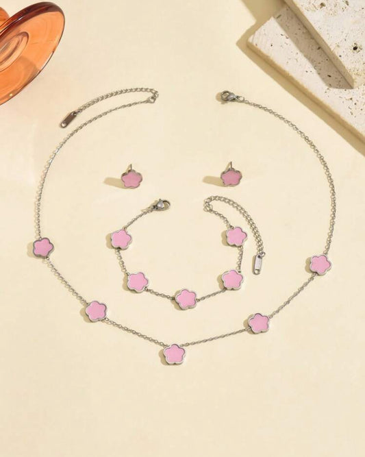 4pc Isabel Clover Necklace Set