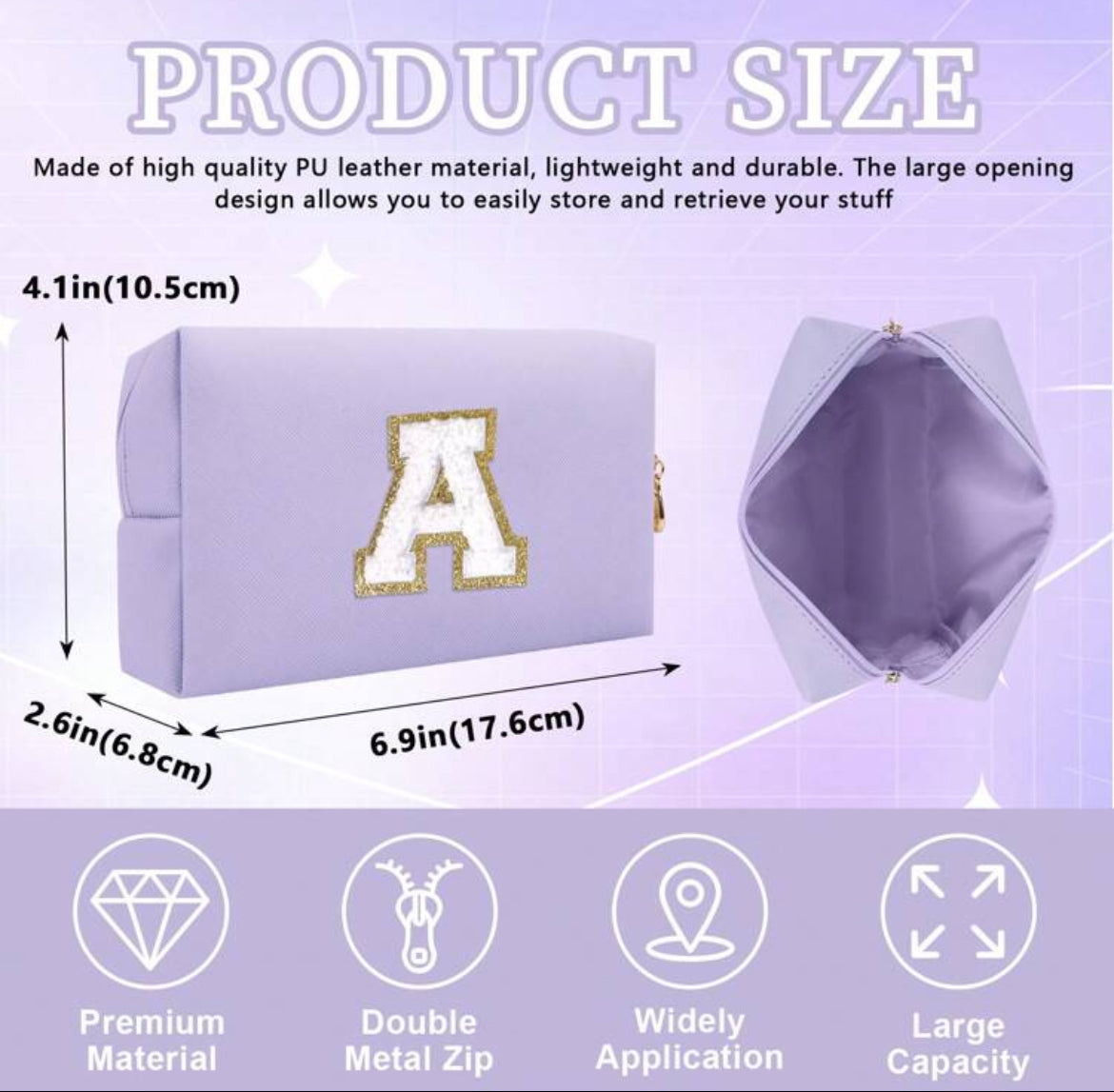 Personalized makeup bag