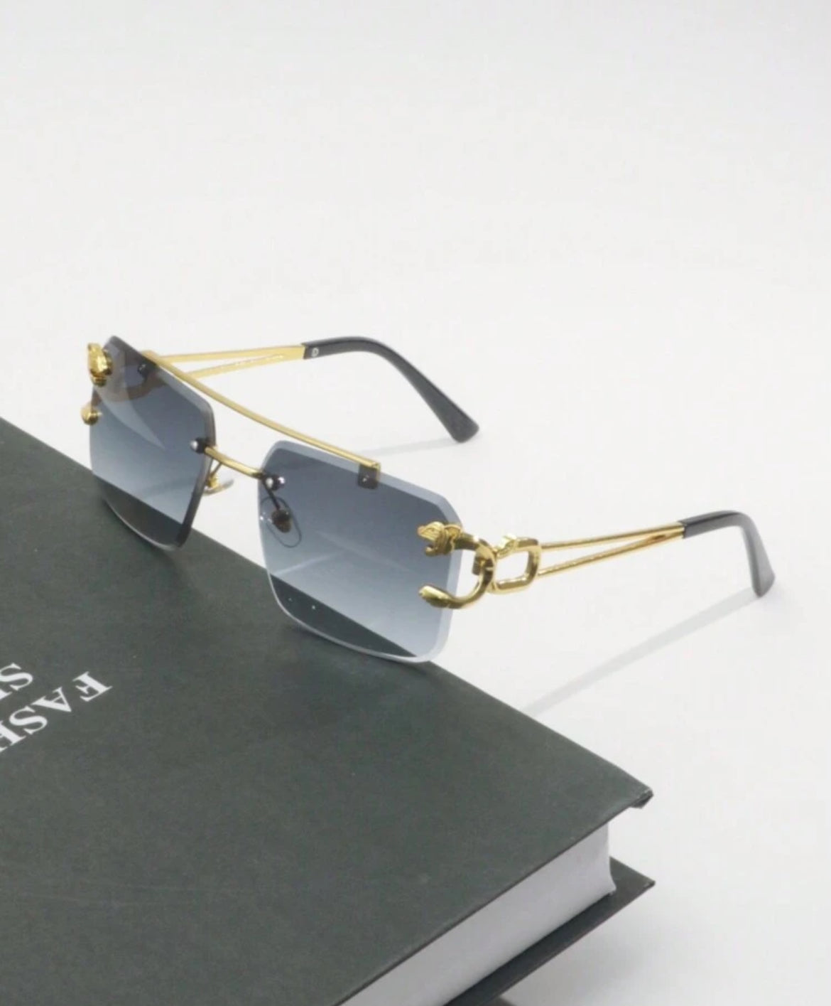 Men’s leopard rimless shades