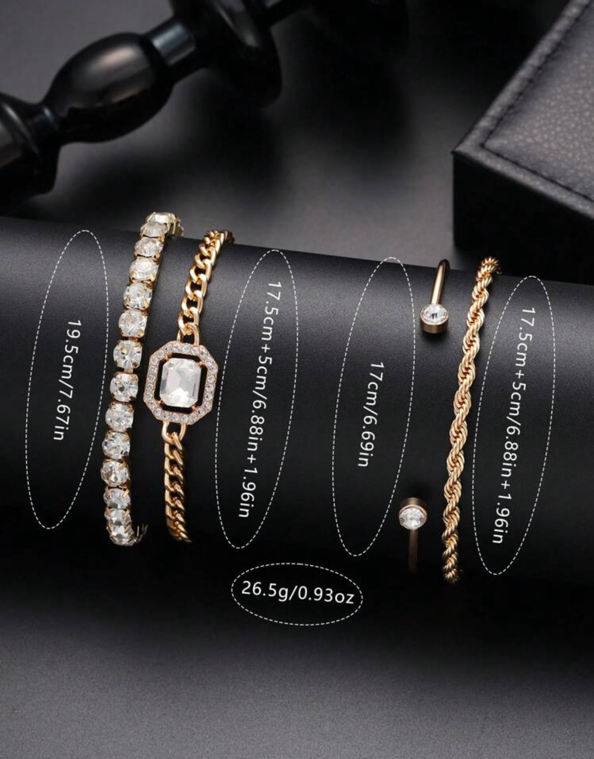 5pc ladies Elegant Stainless Steel Watch set
