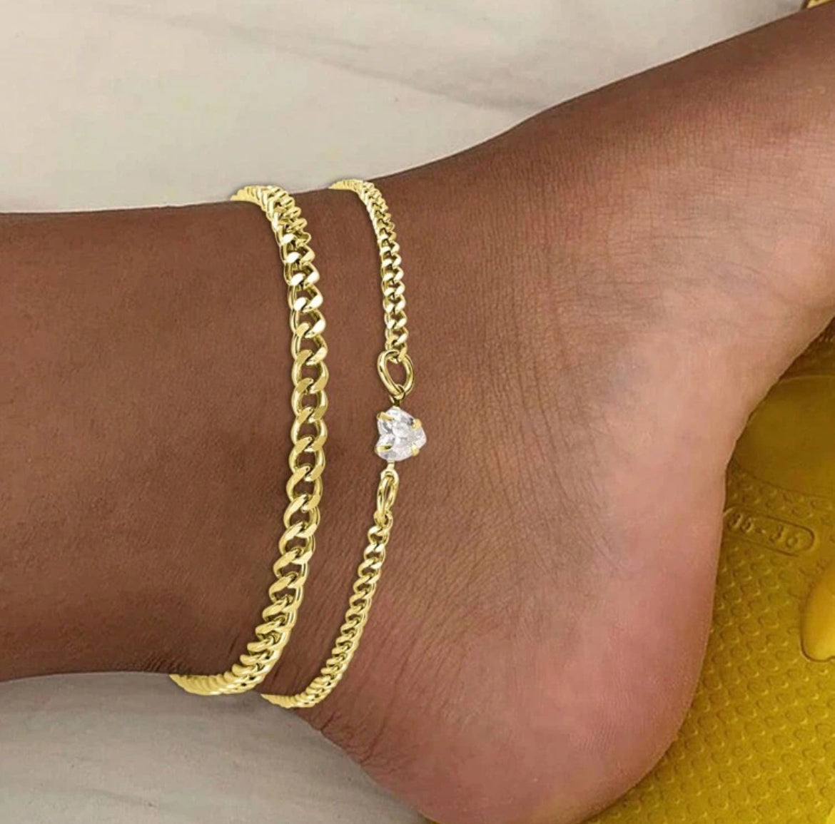 2pc Cold princess anklets