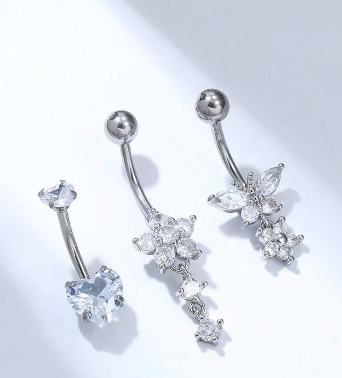 3pc Inara Belly Ring set