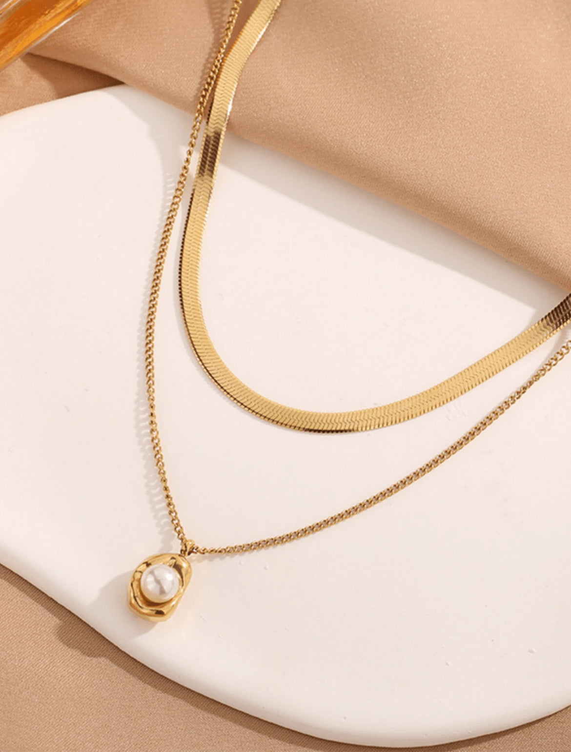 2pc Vivian pearl necklace