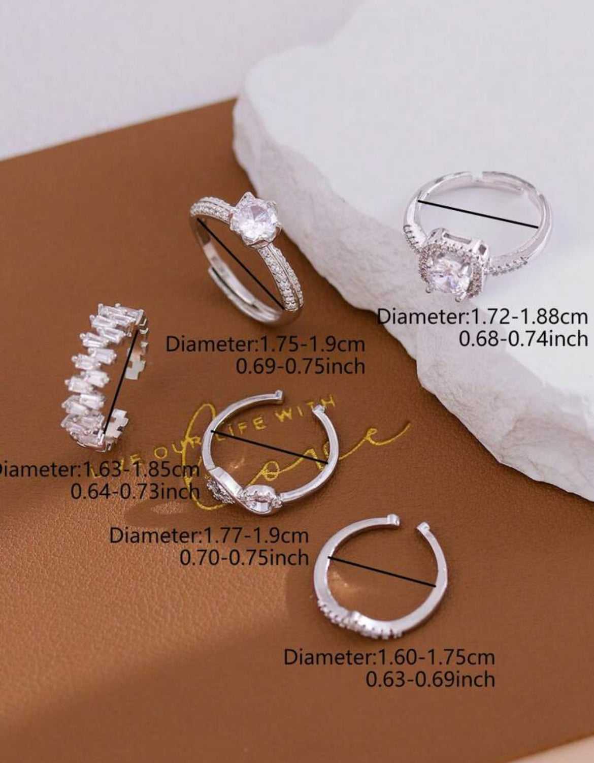 5pc Vada Elegant Ring Set