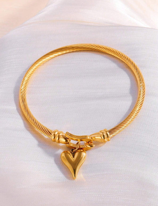 Luxury Stainless Steel heart bracelet