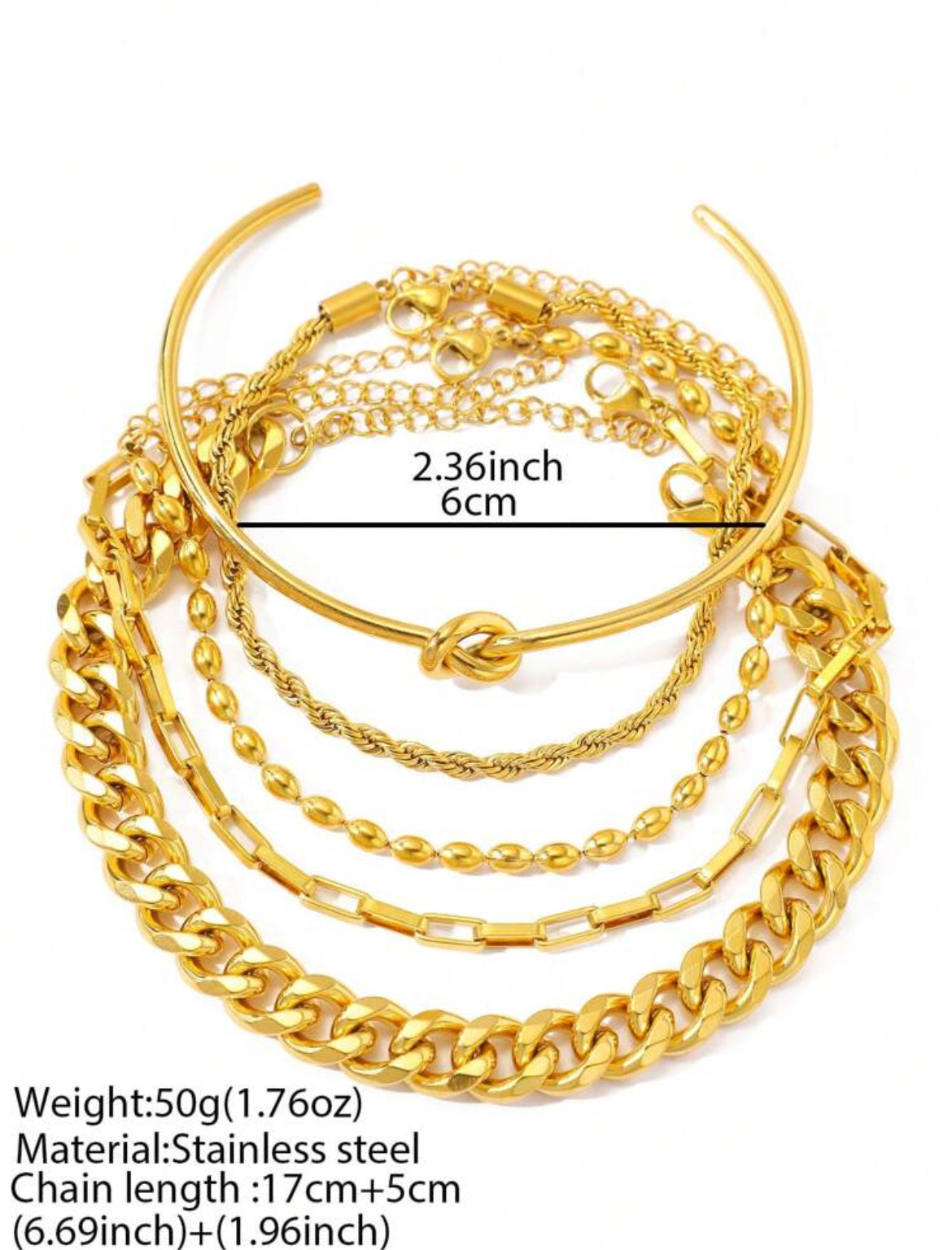 5pc Brinna bracelet set