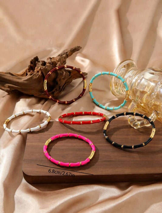 18K Stainless Steel bamboo bracelets