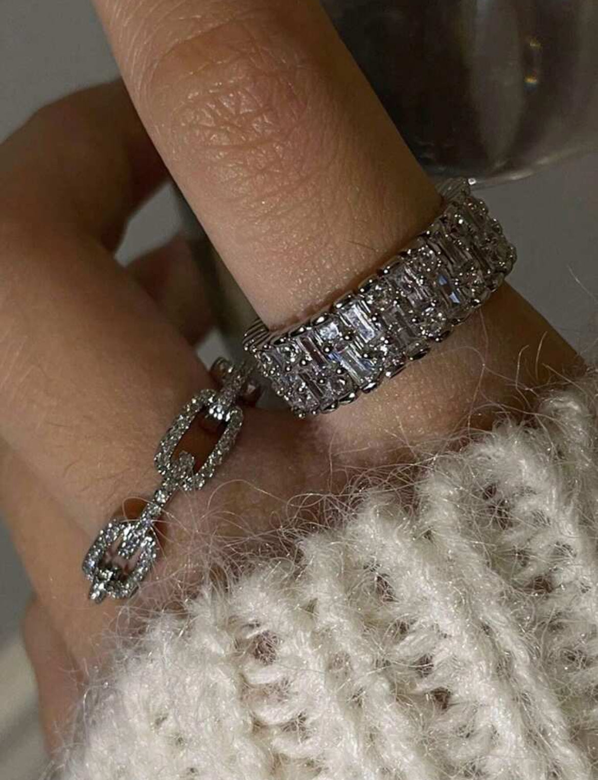 2pc Tamara icy ring set
