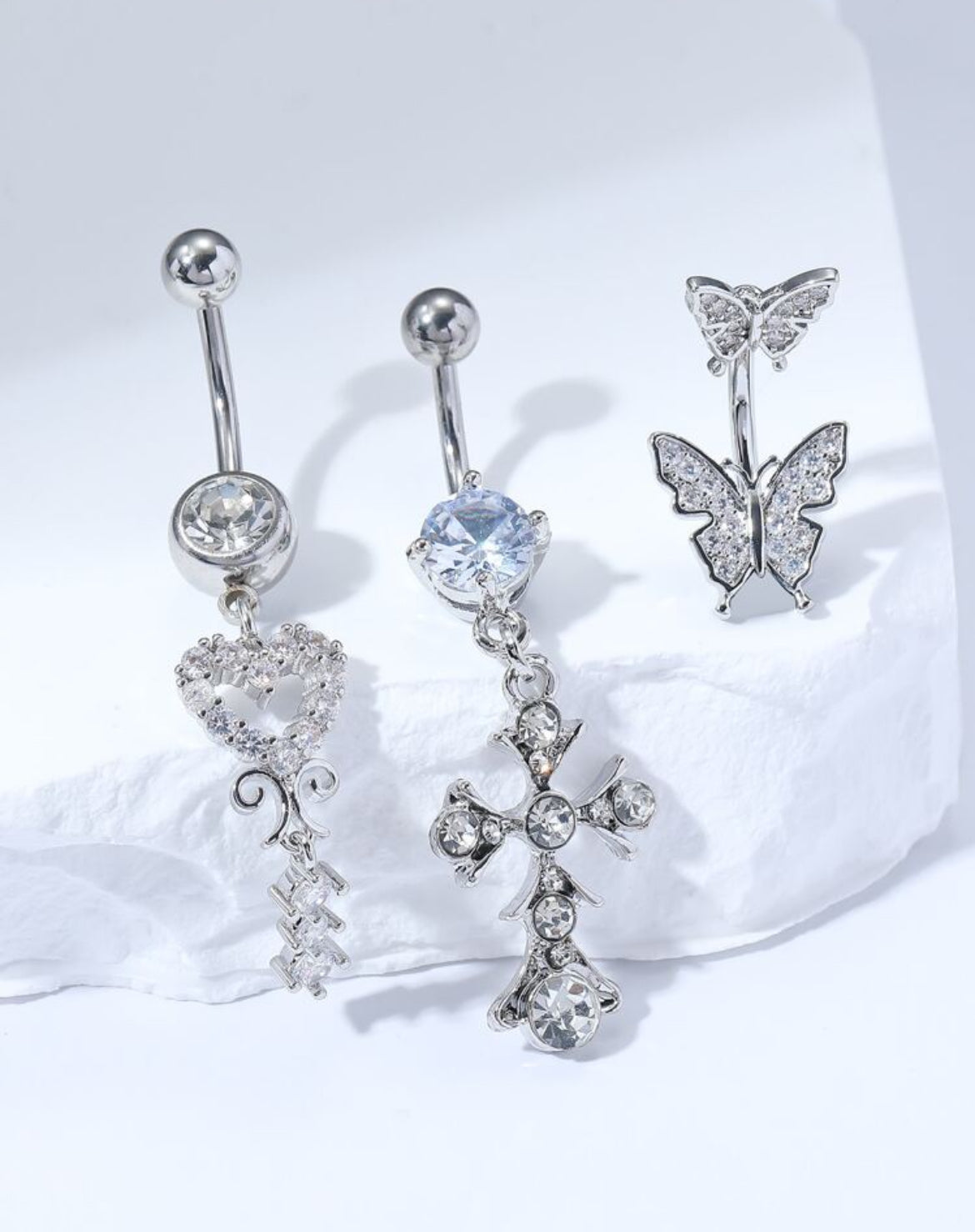 3pc Bronte Belly Ring set