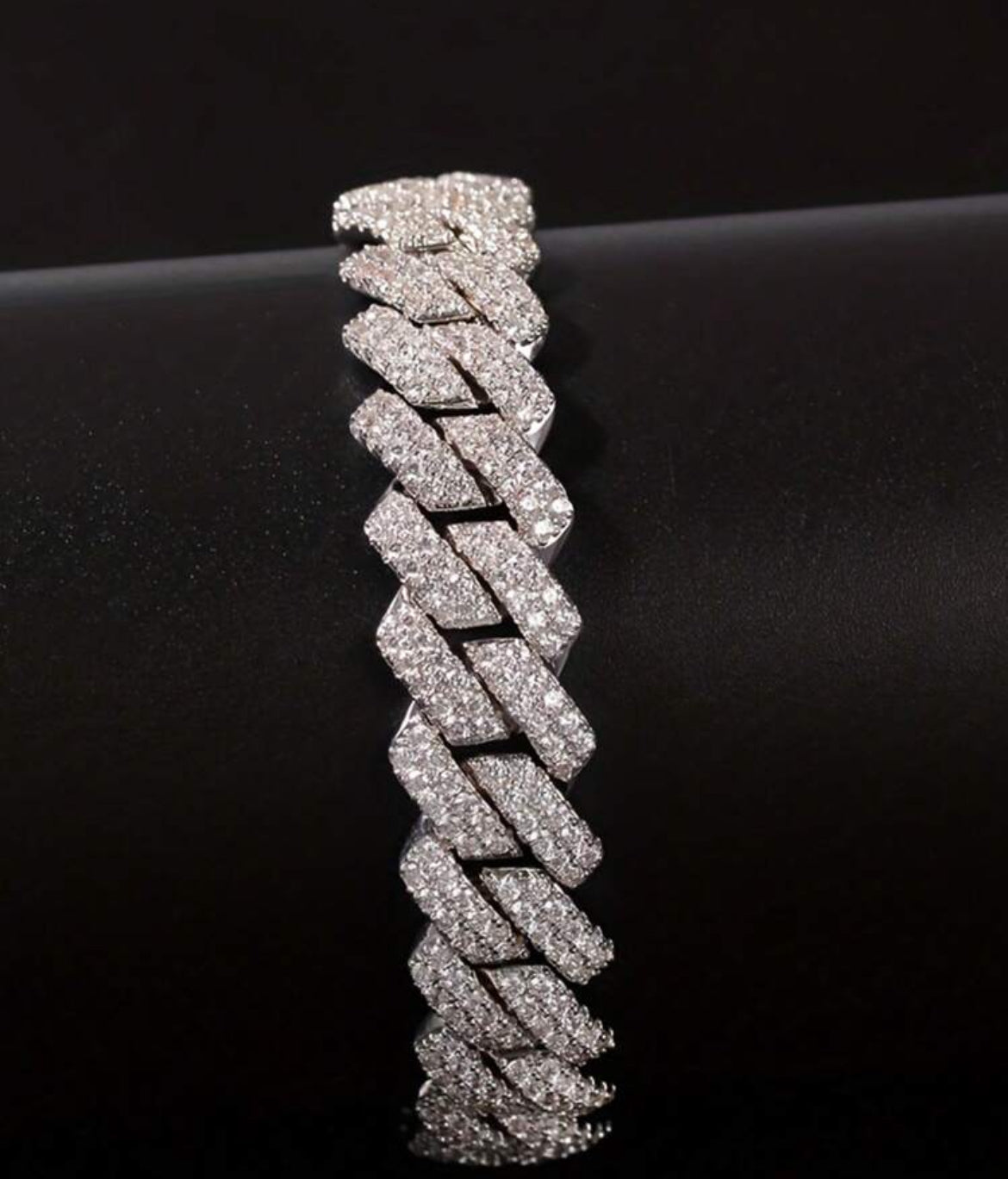Box buckle Icy bracelet for men