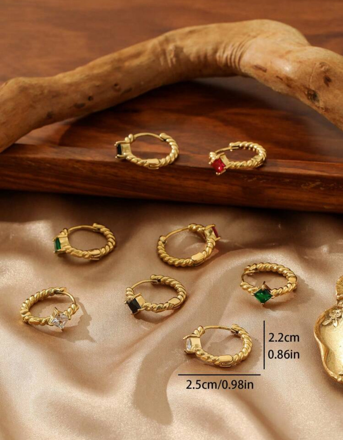 Diamanté 18K gold plated Luxury earrings