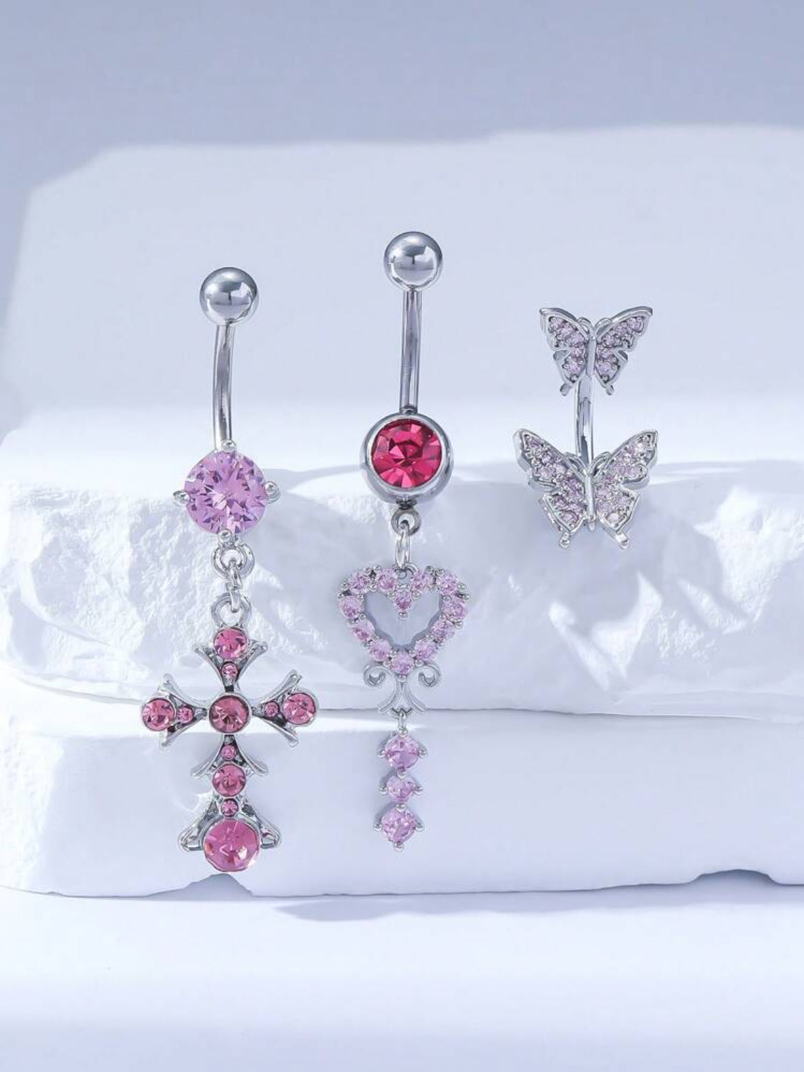 3pc Bronte Belly Ring set