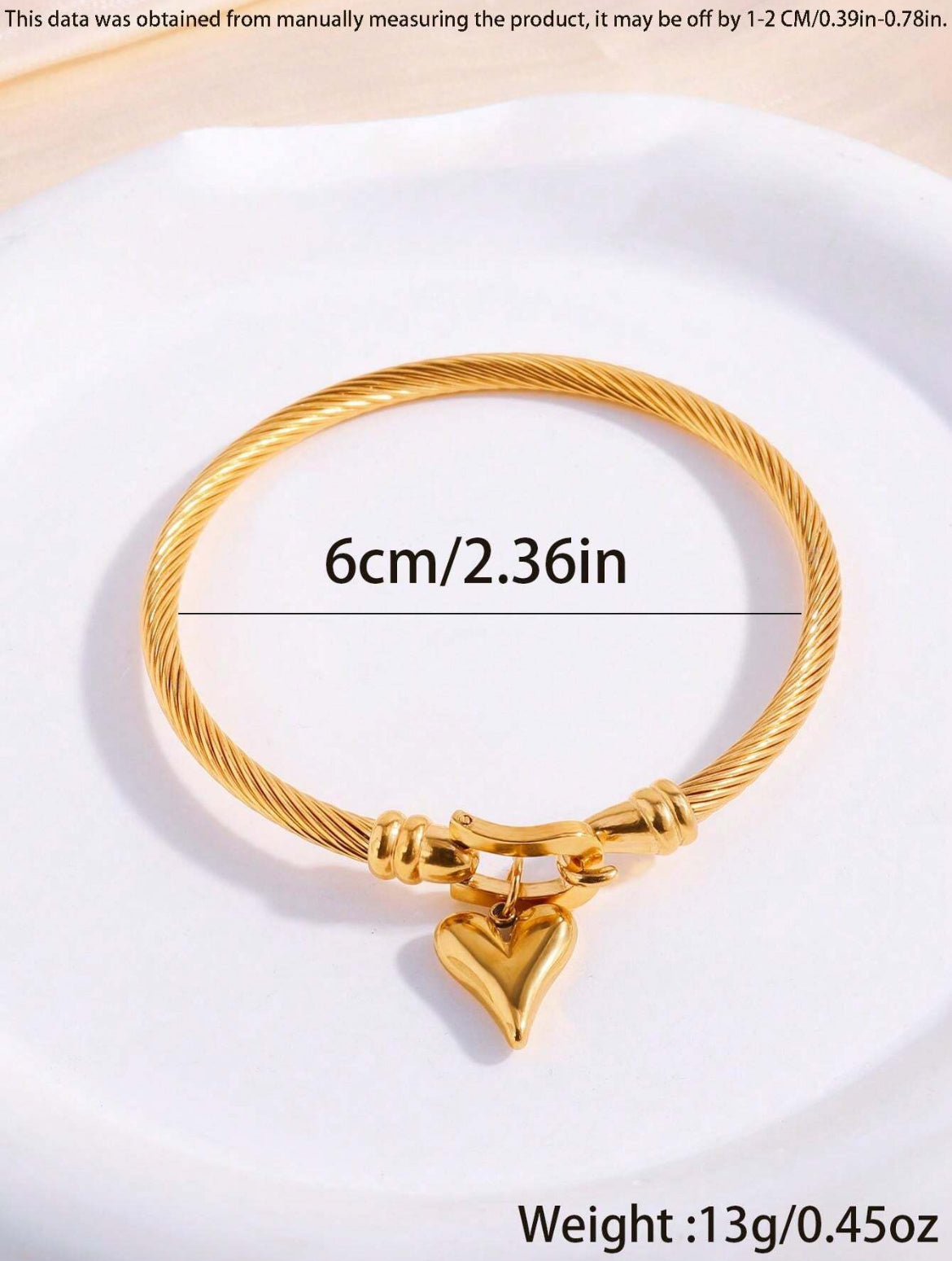 Luxury Stainless Steel heart bracelet