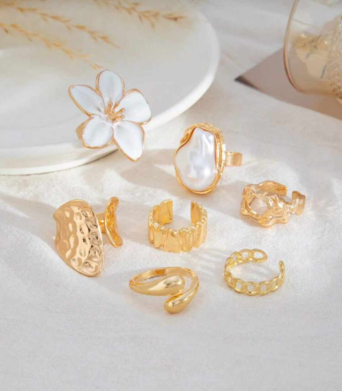 Talita 7pc Ring set