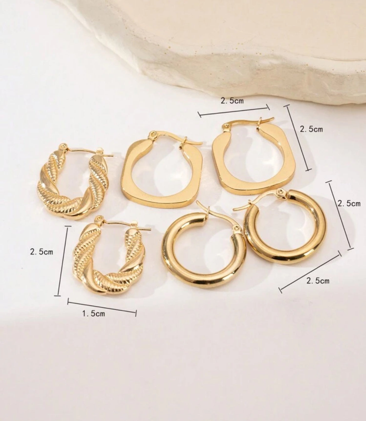Amir 3 pc earring set