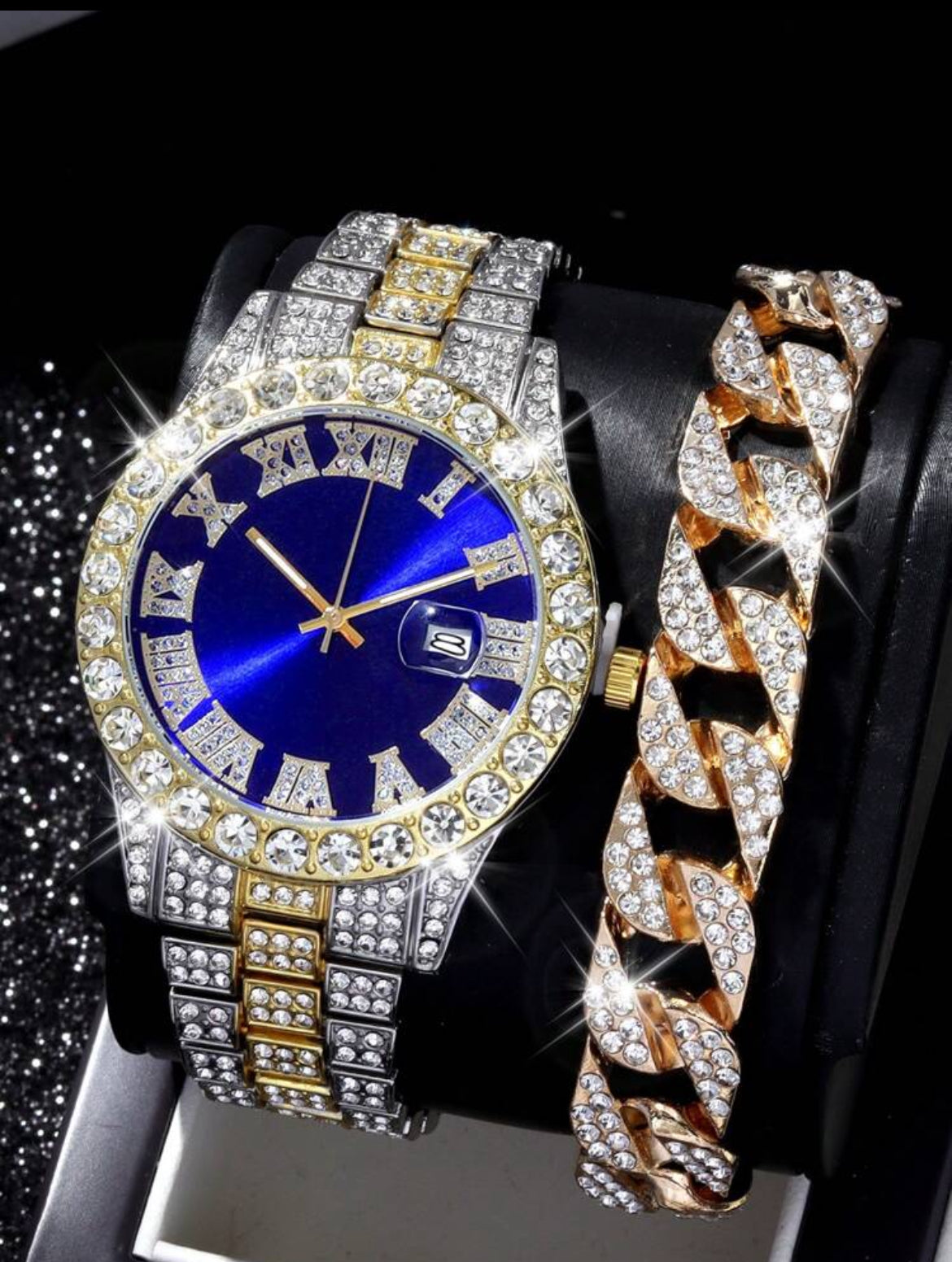 Marvin Men’s Ice Watch & Bracelet Set