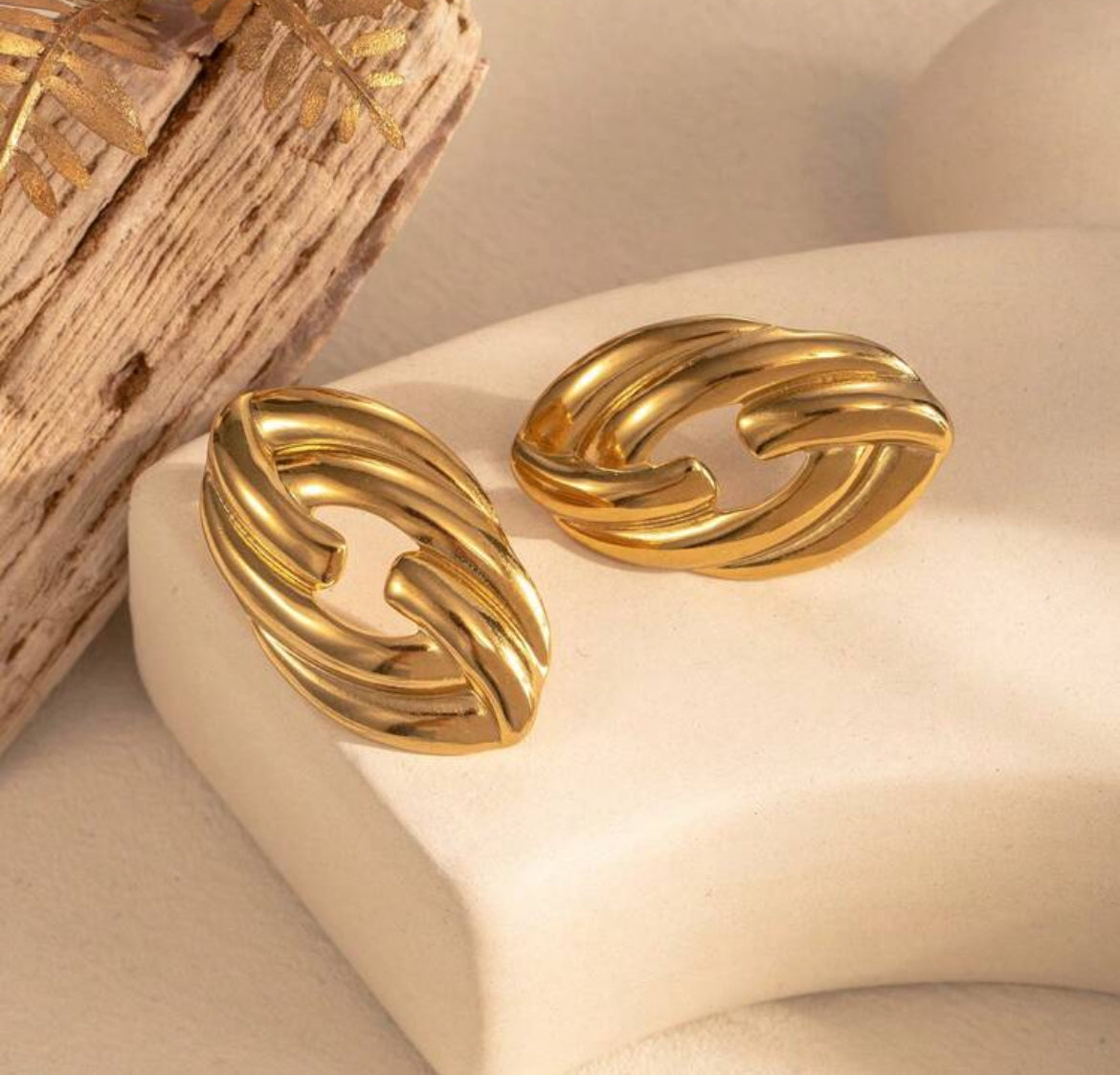 "Golden Whisper earrings "
