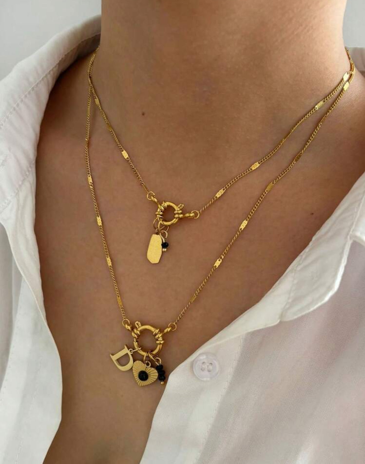 Vicky Flat Initial Necklace