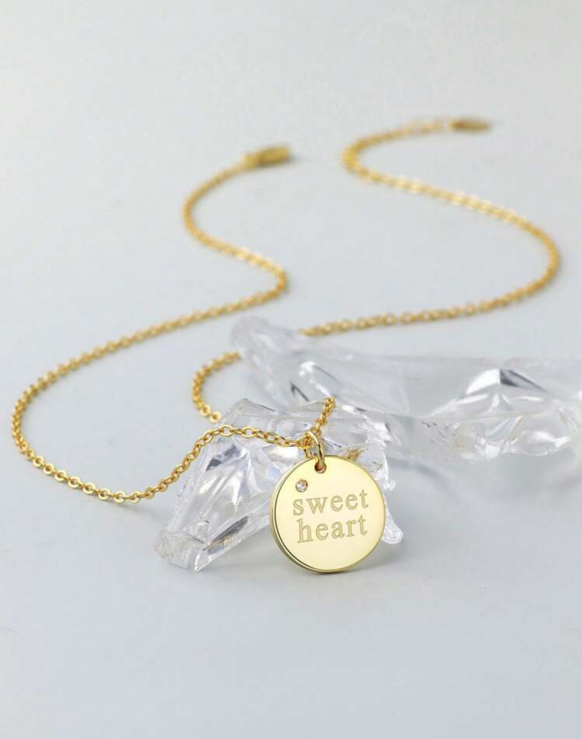 “Sweetheart” engraved necklace